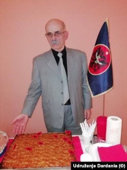 Rizah Sokoli, kryetar i Shoqatës së Shqiptarëve “Dardania”, Tuzlë, prill 2019.