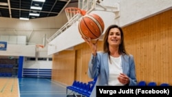 Varga Judit a miskolci egyetemi klub (MEAFC) kosárlabdacsarnokában 2020-ban