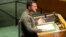Ukrainian President Volodymyr Zelenskiy addresses the UN General Assembly on September 19.