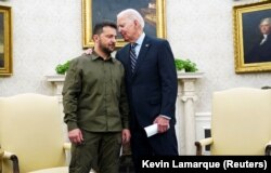 Президент України Володимир Зеленський і президент США Джо Байден (праворуч). Білий дім. Вашингтон, 21 вересня 2023 року