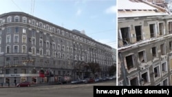 Дворец труда в Харькове до войны и после российского обстрела