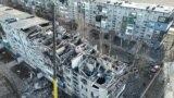 Разрушенный российским дроном дом в Мирнограде Донецкой области. Украина, март 2024 года