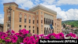 Vijećnica u Sarajevu u kojoj je smještena gradska uprava, 27. maj 2025.