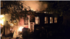 Пожар, возникший в результате очередного обстрела Харькова