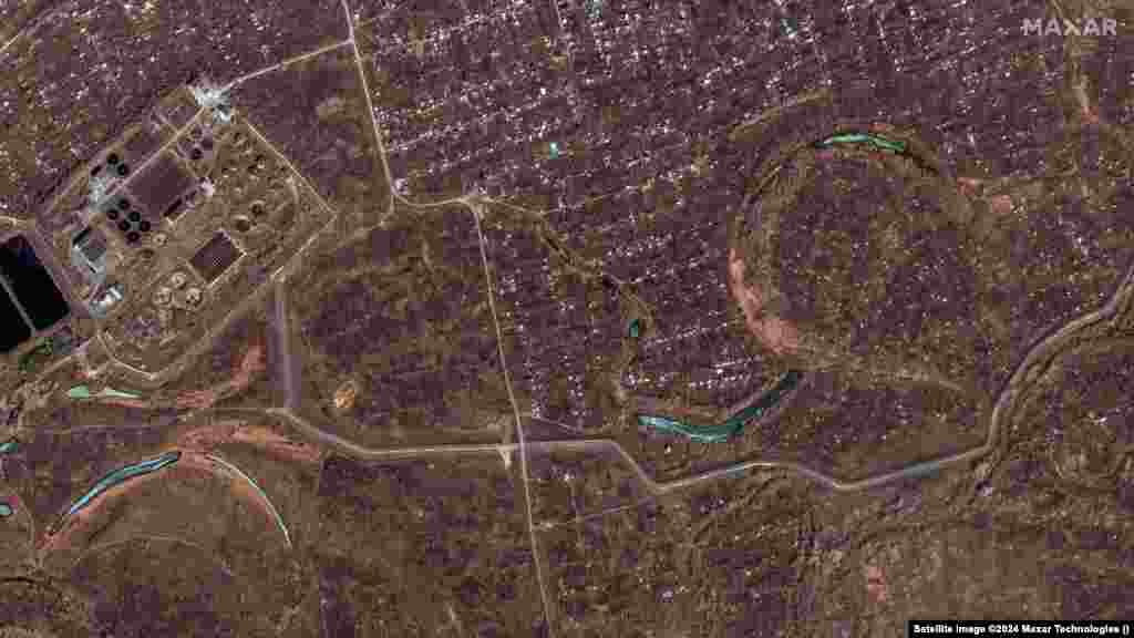 Before-and-after views of additional breached levees around the city Russia's Emergencies Ministry said water levels had declined in a number of areas but that water levels remain dangerous in the Ural River outside Orsk, Orenburg, and Ilek.