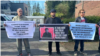 Representatives of the Tajik opposition organization Group 24 hold a protest rally in Germany. After Berlin deported a Tajik dissident back to his homeland in June, many others in the country fear they too may be forcibly returned to Tajikistan. (file photo)
