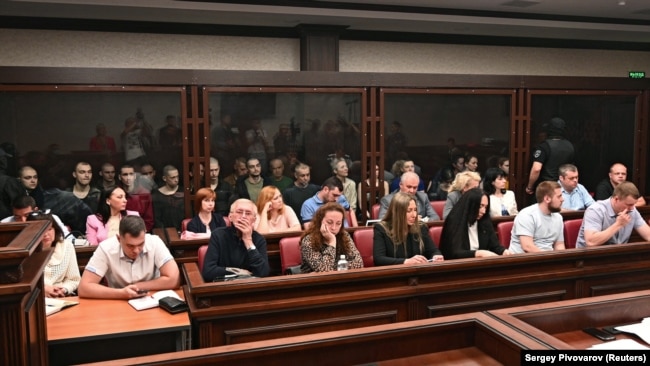 Суд в Ростове-на-Дону над украинскими военнопленными. Большинство из них – азовцы. 14 июня 2023 года