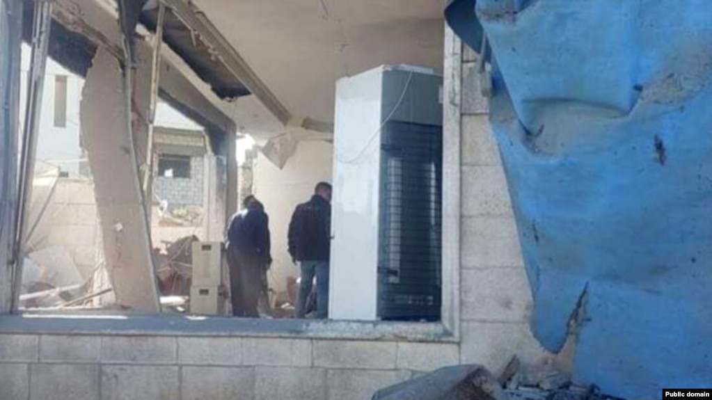 عکسی که رسانه‌های ایران از ویلای تخریب‌شده در جریان حمله اسرائیل به سوریه منتشر کرده‌اند.