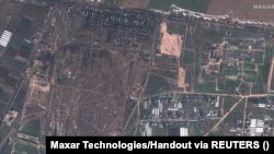 Спутниковый снимок российской военной базы возле села Медведевка, Джанкойский район, Крым, 11 февраля 2023 года