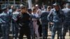 Armenia - Police unblocks roads and streets blocked by protesters, Yerevan,25Apr,2024 