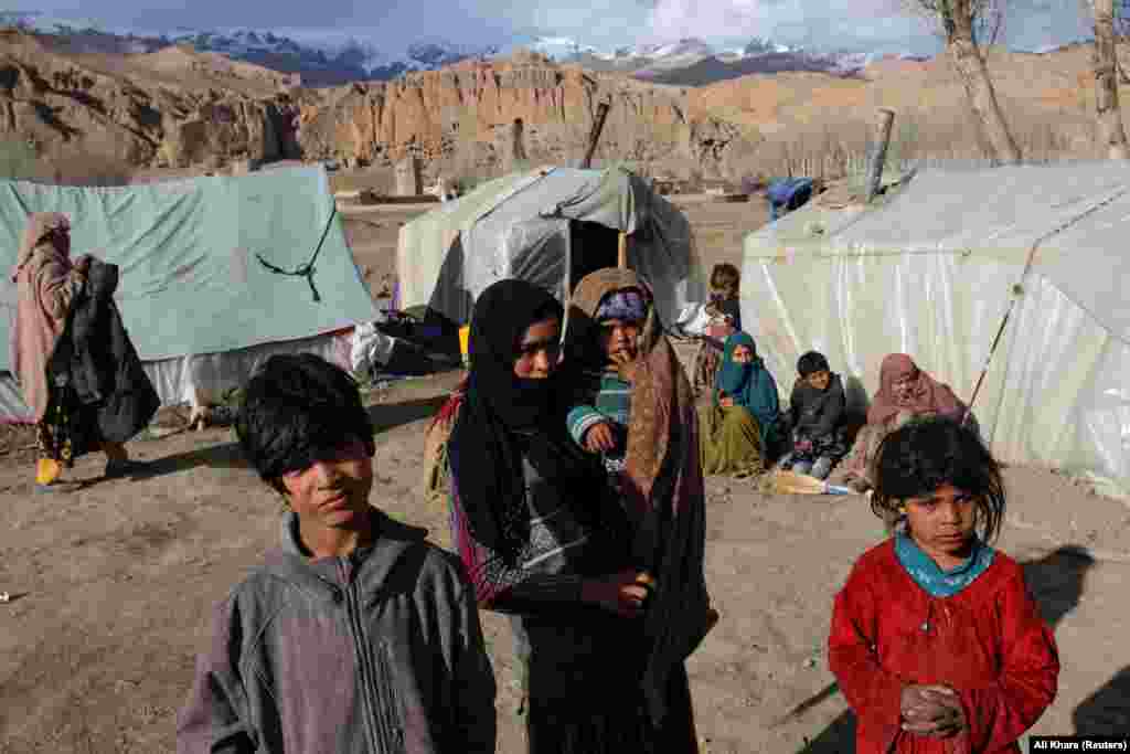 Adding to the problems at Bamiyan is an influx of displaced Afghans from Kunduz Province, whose homes were destroyed by flooding and who now live in an open area in front of the ruins.