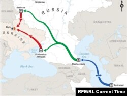 Карта пути, по которому иранские БПЛА поставляются в Россию