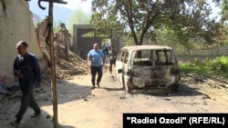 The aftermath of deadly Tajik-Kyrgyz border clashes last year.