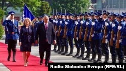 Premijer Mađarske Viktor Orban s predsjedateljicom Vijeća ministara Bosne i Hercegovine Borjanom Krišto u Sarajevu, BiH, 22. juna 2023.