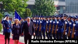 Premijer Mađarske Viktor Orban s predsjedavajućom Savjeta ministara Bosne i Hercegovine Borjanom Krišto u Sarajevu, BiH, 22. juna 2023.