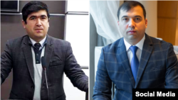 Former Tajik police officer Akmal Yusufzoda (right) has been convicted of abducting Ismoiljon Rahmonov (left) and killing him. (composite file photo)