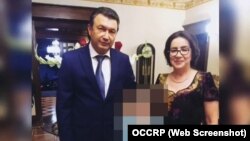 OCCRP менависад, дар ин акс Қоҳир Расулзода бо ҳамсараш Ихболхон Назирова (Иқболхон Нозирова) аст. Акс аз Инстаграм