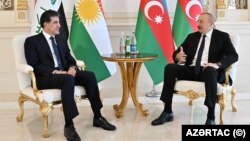 İlham Əliyevin Neçirvan Bərzani ilə görüşü