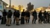 Police personnel are deployed in Dera Ismail Khan, northwest Pakistan, on February 7, a day ahead of the general elections.