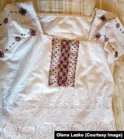 A traditional Ukrainian embroidered shirt distinguished by its embroidery.