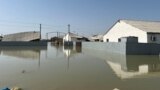 Затопленные дома в городе Кульсары. Атырауская область, 10 апреля 2024 года