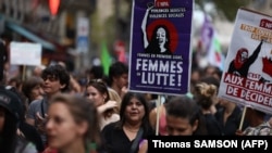 تجمعی در پاریس برای حمایت از حق زنان برای سقط جنین، ۲۸ سپتامبر ۲۰۲۳