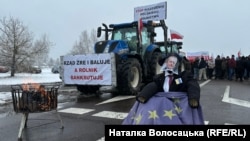 Протест польських фермерів. Блокада кордону у пункті пропуску Дорогуськ, Польща, 9 лютого 2024