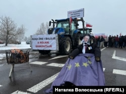 Протест польских фермеров в. пункте пропуска Дорохуст. Польша, 9 февраля 2024 года