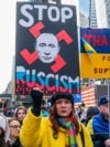 Під час акції на підтримку України. Нью-Йорк, США, 7 січня 2023 року