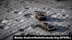 Знищена техніка армії Росії на полі під Авдіївкою