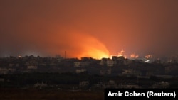 Пожар на северот на Појасот Газа. 