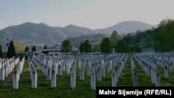 A srebrenicai temető 2024. április 12-én