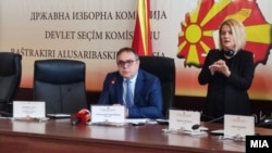 Северна Македонија: Александар Даштевски, претседател на Државната изборна комисија(ДИК), прес-конференција, Скопје, 8 мај 2024 година
