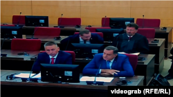 Milorad Dodik na izjašnjavanju o krivici u Sudu BiH, 16. oktobar 2023.