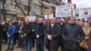 Протест на Србите во Северна Митровица против забраната за употреба на динарот, 12 февруари 2024 година
