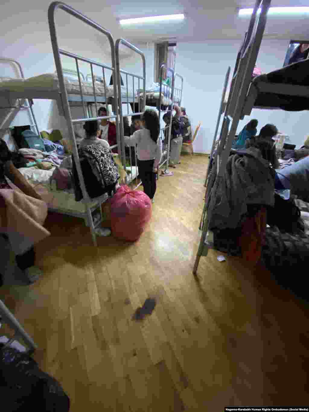 A social media photo dated September 21 from the Nagorno-Karabakh human rights ombudsman&nbsp;reportedly shows Armenian evacuees living in challenging conditions. &quot;More than 10,000 evacuated people are currently staying in basements without proper food, water, electricity, and all other basic conditions of living. Azerbaijan is committing a genocide in Artsakh (Nagorno-Karabakh)&nbsp;in real time with the tacit consent of the international community,&quot; the ombudsman wrote on X, formerly known as Twitter.
