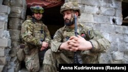 Украинские военные в районе Бахмута (Донецкая область)