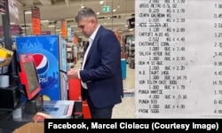 Premierul Marcel Ciolacu este la cumpărături într-un supermarket. A postat bonul pe facebook pentru a arăta cât a putut să cumpere cu 100 de lei.