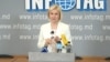 Irina Vlah announces her presidential candidacy in Chisinau on July 17.