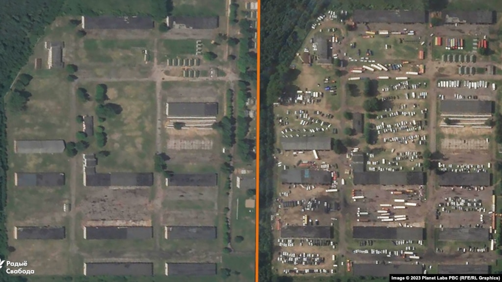 Images Show More Military Equipment Gathered At ‘Wagner Camp’ In Belarus