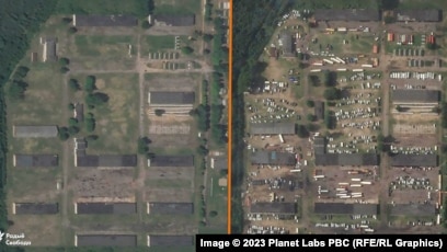 Satellite photos appear to show Belarus building military camp for Wagner  mercenaries