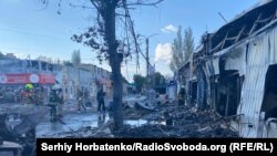 Последствия российского удара по рынку в Константиновке, Донецкой области, 6 сентября 2023 года