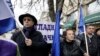 Протест на лекари, лекарски асистенти, медицински сестри фелдшери, шофьори на линейки и санитари от центровете за спешна медицинска помощ от цялата страна. София, 28 март