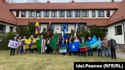Участники Конгресса Лиги свободных наций (апрель 2024 г., г. Отепя, Эстония)
