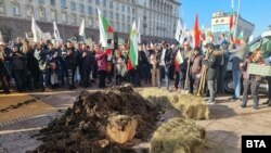 "Възраждане" организира протест пред КС по повод референдума за запазване на лева, 8 февруари 2024 г.