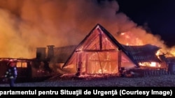 The deadly blaze engulfed the guesthouse about 90 kilometers north of Bucharest. 