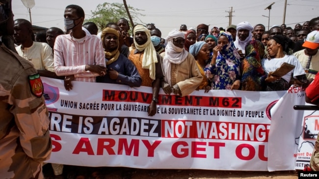 Protests against the U.S. military presence in Niger erupted in April.