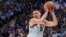 Никола Йокич по време на последния пети мач на Денвър Нъгетс от финалната серия срещу Маями Хийт, спечелен с 94:89 точки.