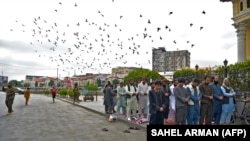نماز عید در زیات شاه دو شمشیره در کابل پایتخت افغانستان