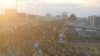 Blockade of the Gazela Bridge in Belgrade during a protest against violence